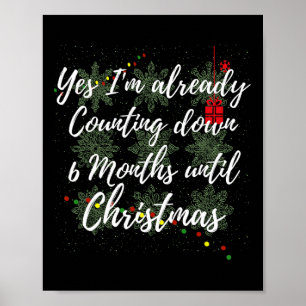 Poster Noël en juillet compte à rebours de Noël