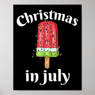 Poster Noël en Juillet Glace Noël Arbre d'été