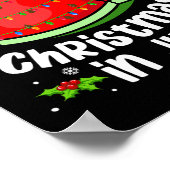 Poster Noël en juillet Pastèque Drôle d'été Plage Xm (Coin)