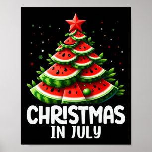 Poster Noël En Juillet Pastèque Xmas Arbre Hommes Femmes