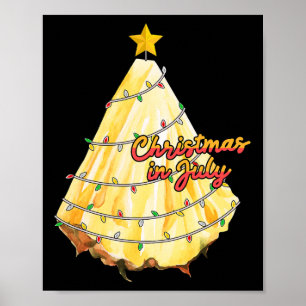 Poster Noël en juillet Pinède de Noël d'été