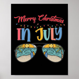 Poster Noël en Juillet Xmas Été Hommes Femmes Enfants