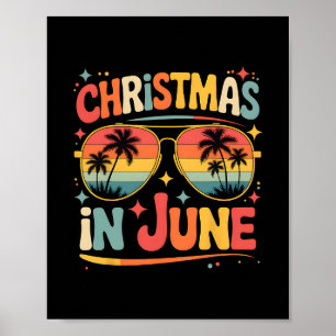Poster Noël en juin Rétro Vacances d'été solitaire Xm
