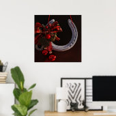 Poster Noël équestre pendre en fer à cheval Photo (Bureau à domicile)