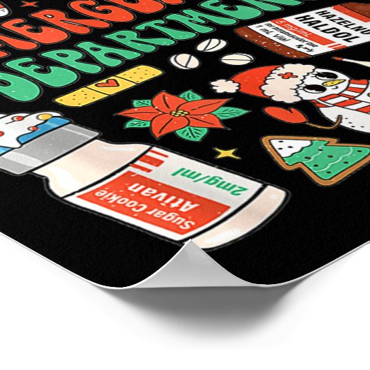 Poster Noël Er Infirmière Service d'Urgence Er Ed Nurs (Coin)