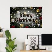 Poster Noël Étincelant (Bureau à domicile)