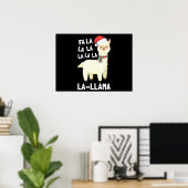 Poster Noël Fa La Llama Essentiel (Bureau à domicile)