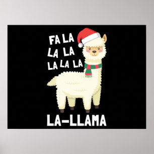 Poster Noël Fa La Llama Essentiel
