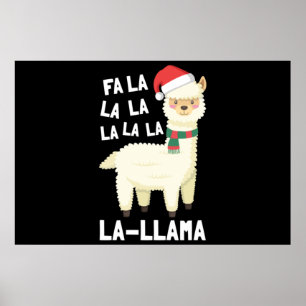 Poster Noël Fa La Llama Essentiel