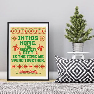 Poster Noël familial personnalisé "Le plus grand cadeau"