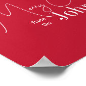 Poster Noël Famille Rouge moderne (Coin)