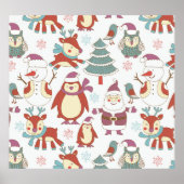 Poster Noël festif : Arrière - plan Vintage (Devant)