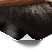 Poster Noël festif du Père Noël du Terrier tibétain (Coin)