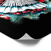 Poster Noël Festif Pour Les Amateurs De Badminton, Noël (Coin)