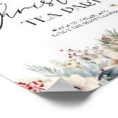 Poster Noël Floral Fête du Thé Bienvenue (Coin)