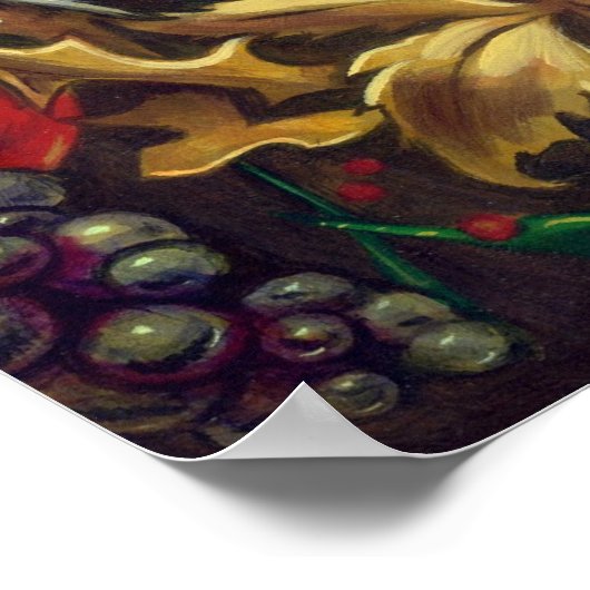 Poster Noël Foire aux anges aux bougies Art Imprimer (Coin)