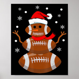 Poster Noël Football Snowman Kids Football Noël