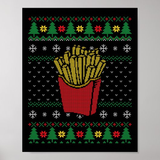 Poster Noël Français Fries Ugly Sweat (Devant)