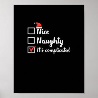 Poster Noël Gentil Vilain C'est Compliqué