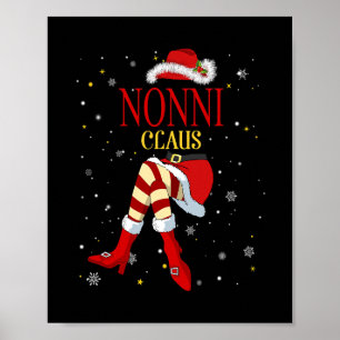 Poster Noël Grandma Claus - Nonni Claus Femmes Red Ha