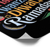 Poster Noël Hanoukka Kwanzaa Diwali Ramadan (Coin)