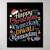 Poster Noël Hanoukka Kwanzaa Diwali Ramadan (Devant)