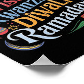 Poster Noël Hanoukka Kwanzaa Diwali Ramadan (Coin)