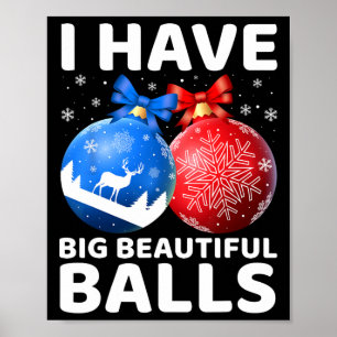 Poster Noël Humoristique J'Ai De Gros Beaux Noël Pour M