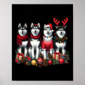 Poster Noël Husky (Devant)