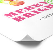 Poster Noël Imprimé rose vif (Coin)