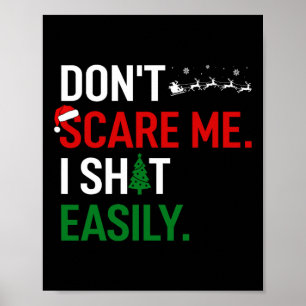 Poster Noël inapproprié ne me fait pas peur je me mets fa