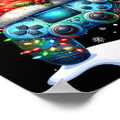 Poster Noël J'Ai Suspendu Mon Jeu Pour Être Ici Drôle Sar (Coin)