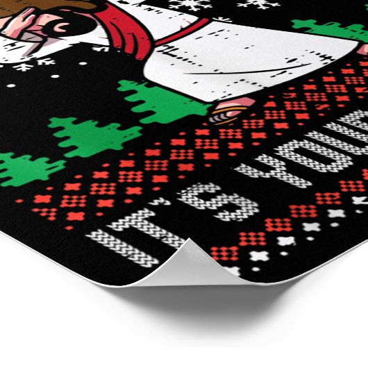 Poster Noël Jésus C'est Ton Anniversaire Dab Ugly Xmas (Coin)