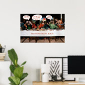 Poster Noël Joyeux Anniversaire Jésus Comics Style Drôle (Bureau à domicile)