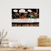 Poster Noël Joyeux Anniversaire Jésus Comics Style Drôle (Cuisine)