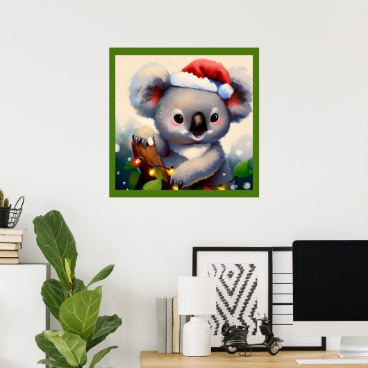 Poster Noël Koala 2 (Bureau à domicile)