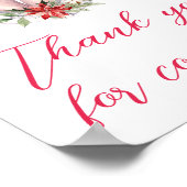 Poster Noël le plus grand Merci cadeau pour venir (Coin)