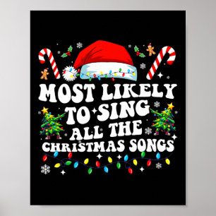 Poster Noël le plus susceptible de chanter toutes les cha