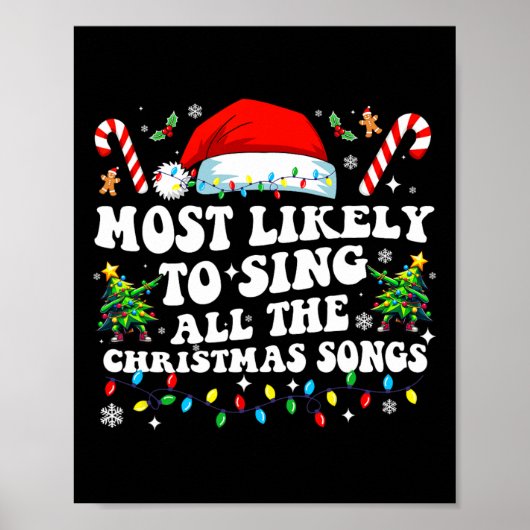 Poster Noël le plus susceptible de chanter toutes les cha (Devant)