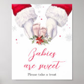 Poster Noël Les plus grands cadeaux bébés sont doux (Devant)