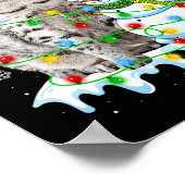 Poster Noël Light Snowman égyptien Mau Cat Pet Lover (Coin)