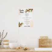 Poster Noël Mariage Boissons Menu Mariage Connexion (Cuisine)