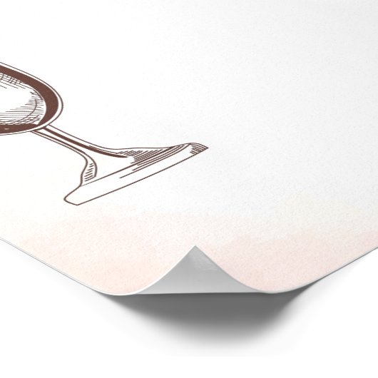 Poster Noël Mariage Boissons Menu Mariage Connexion (Coin)