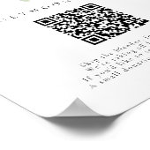 Poster Noël Mariage Lune de miel amusant Code QR Signal (Coin)