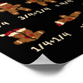 Poster Noël Math Fracture de l'enseignant Gingerbread Coo (Coin)