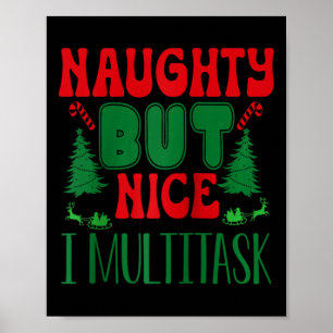 Poster Noël Mauvais Mais Nice Je Multitâche Hiver Holi