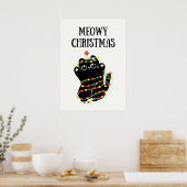 Poster Noël Meowy (Cuisine)