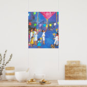 Poster Noël mexicain, Enfants et pinatas (Cuisine)