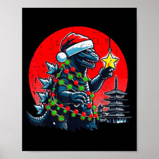 Poster Noël Monstre Japonais Santa Étoile Xmas Femmes K