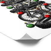 Poster Noël Mtb Vtt Arbre De Noël Drôle Hommes (Coin)